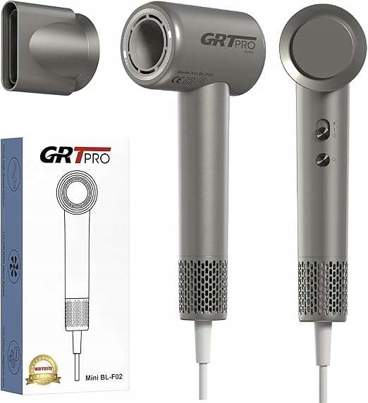 Vysoušeč vlasů Grt Pro BL-F02 s dvouvrstvým difuzorem, barva šedá