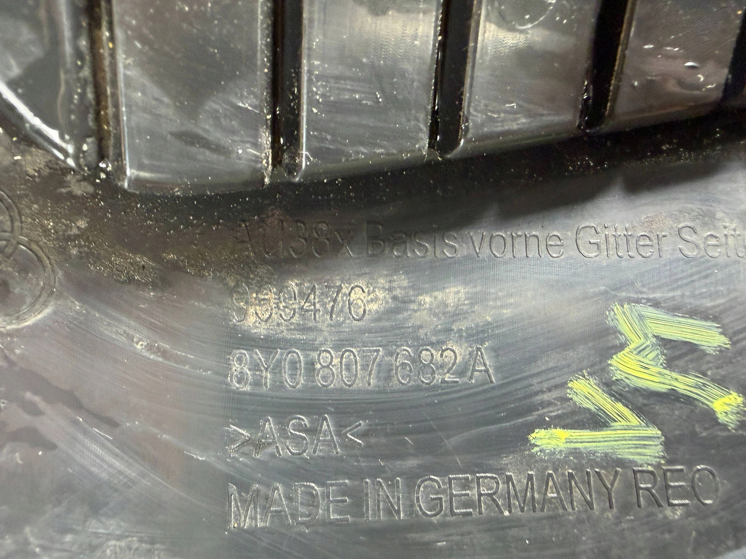 Audi A3 8Y grid of a bumper right front front