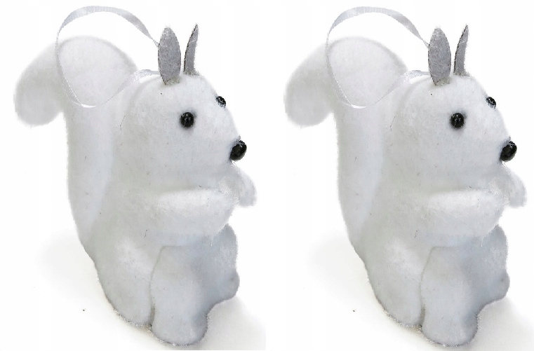 ZAWIESZKA NA CHOINKĘ BOMBKI CHOINKOWE BIAŁE 2SZT