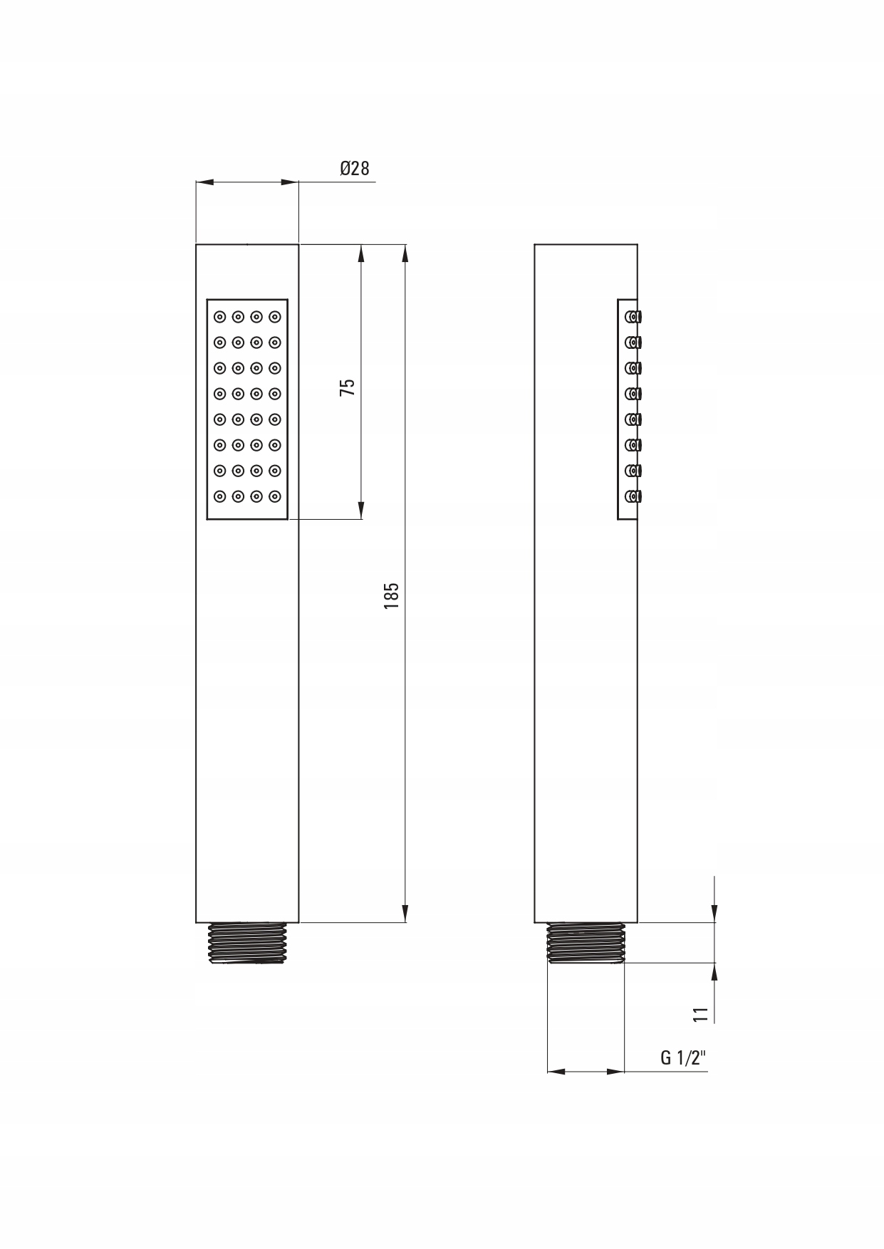 SŁUCHAWKA PRYSZNICOWA CHROM DEANTE ROUND Marka Deante