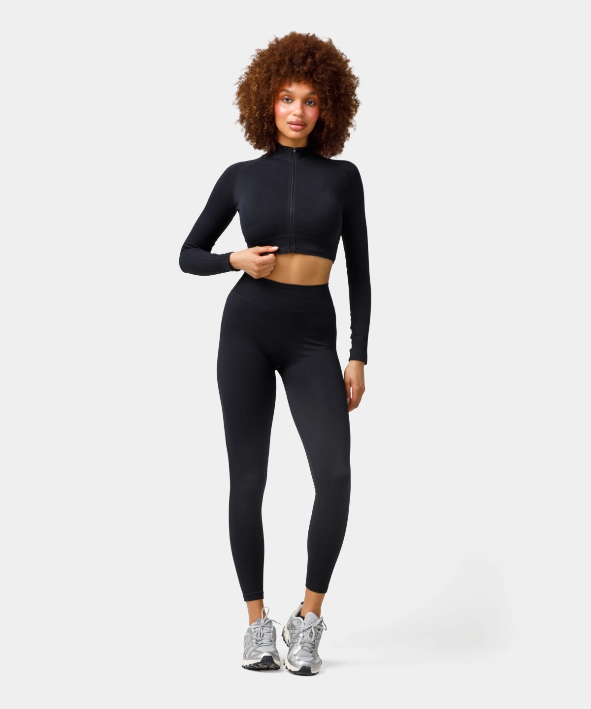 Carpatree Legginsy bezszwowe push-up Élite Classic Black, czarne L