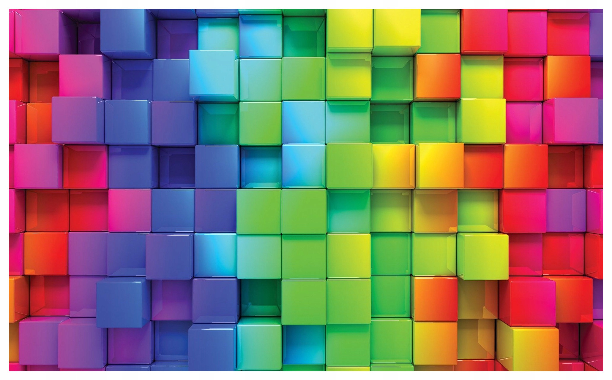 Fototapeta Barevné kostky abstrakce 368x254 Efekt hloubky a gradientu lepidlo