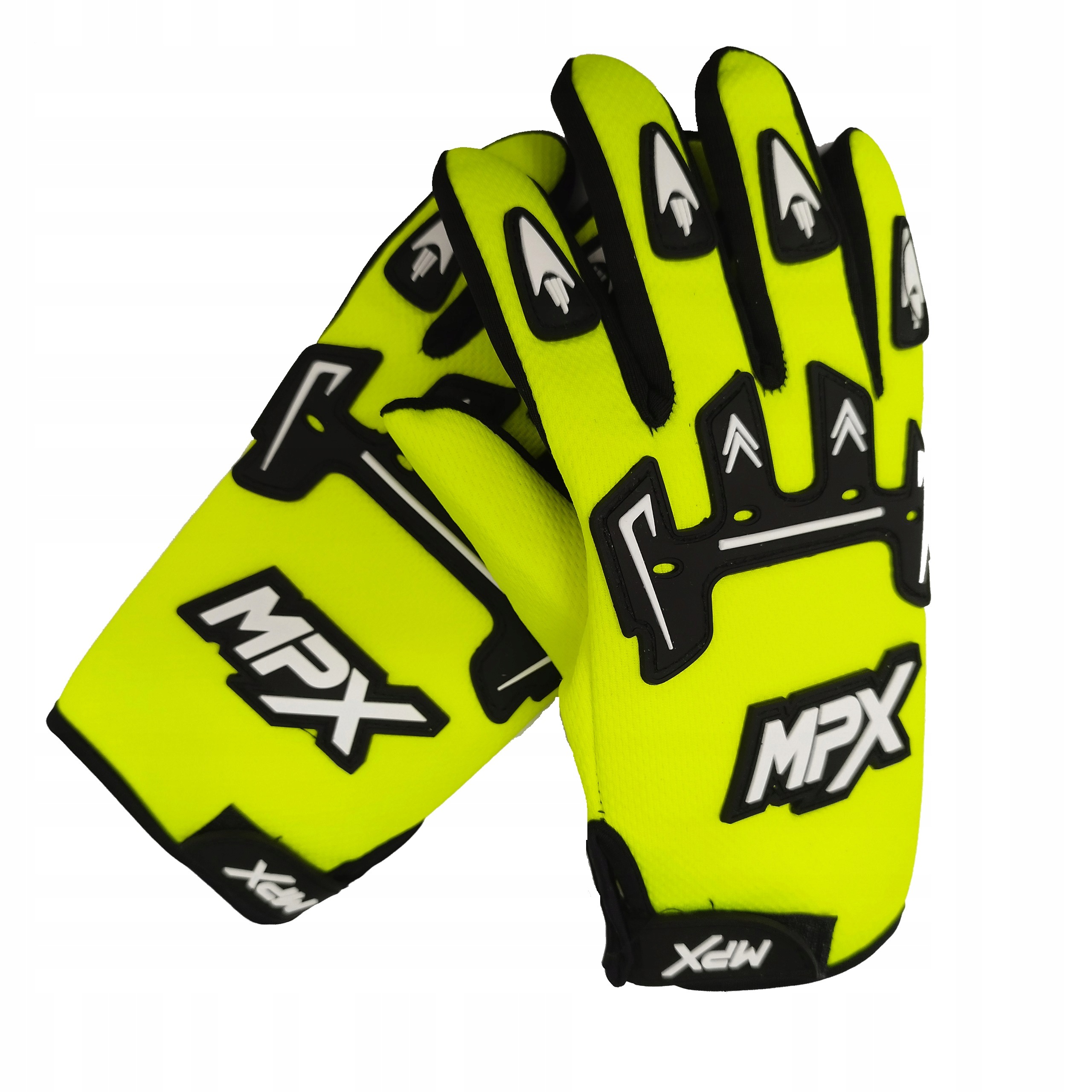 Rękawice Enduro Cross Quad Rower Bmx Atv Żółte Seledynowe Neonowe XL