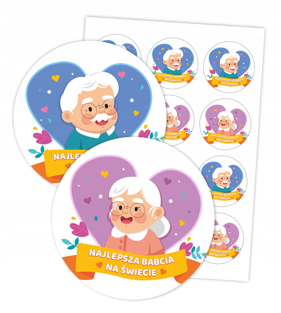 

Naklejki Dzień Babci I Dziadka Babcia Dziadek
