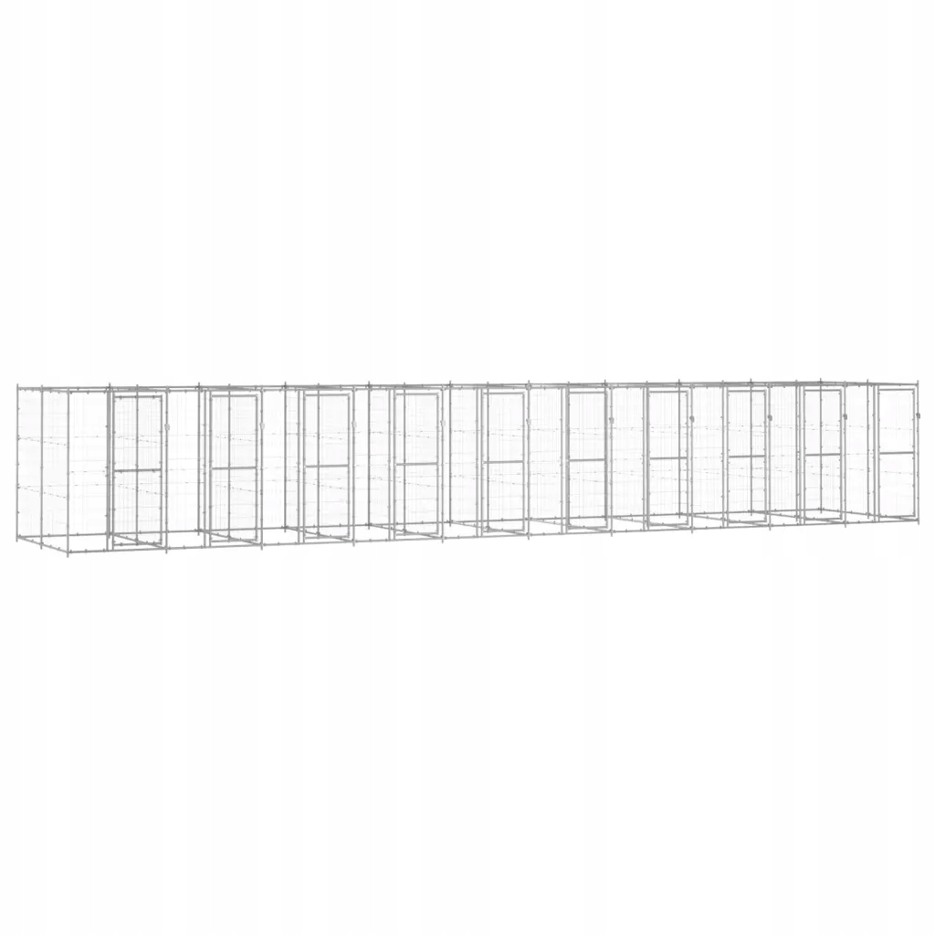 Levně Kotec pro psa 1100x220x180 stříbrná