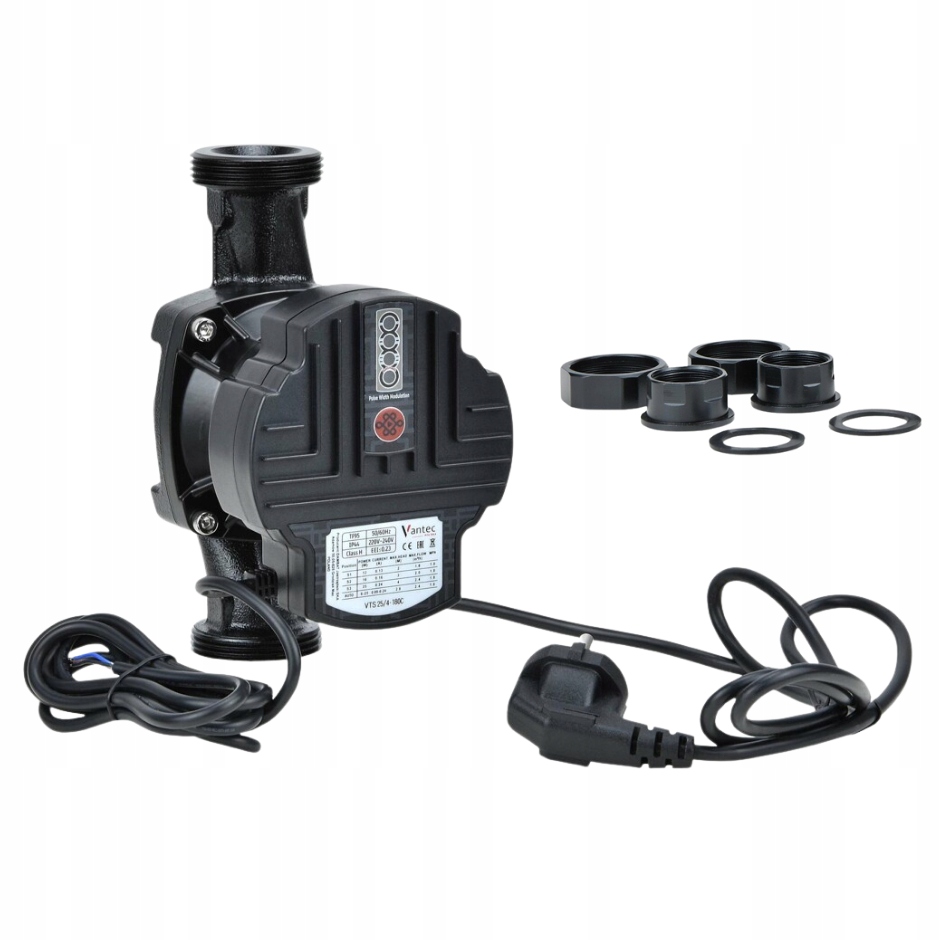 Energeticky úsporná elektronická oběhová pumpa Vantec Vtc 25-4/180, signál Pwm