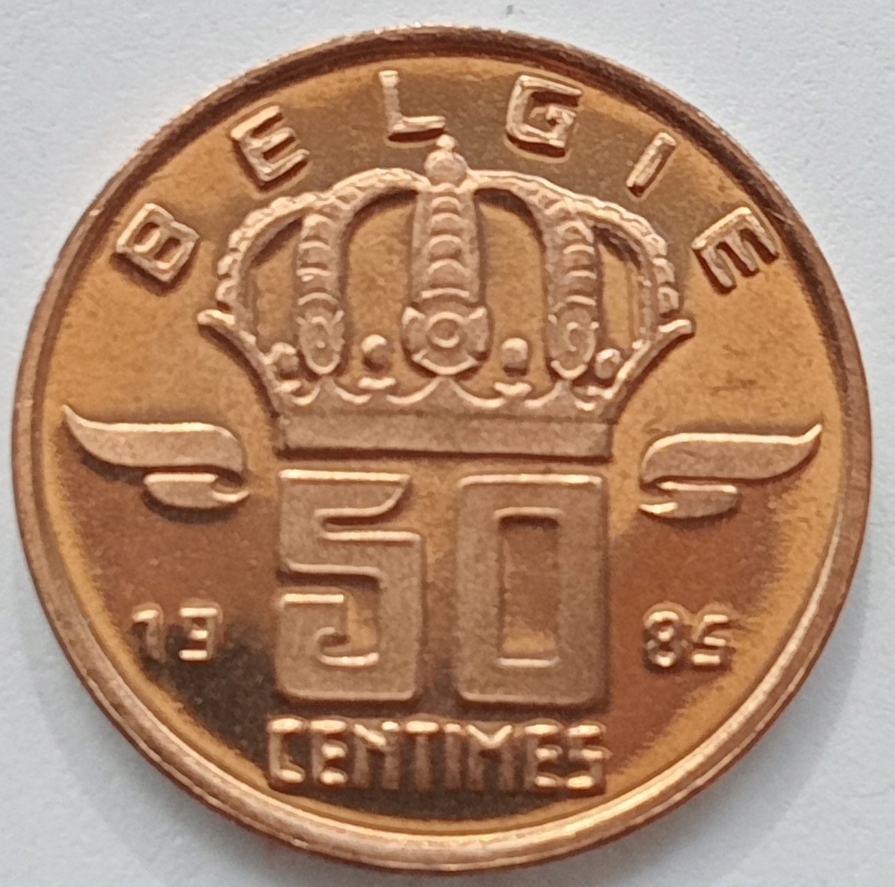 Belgia 50 centymów 1985 Mennicza (UNC)