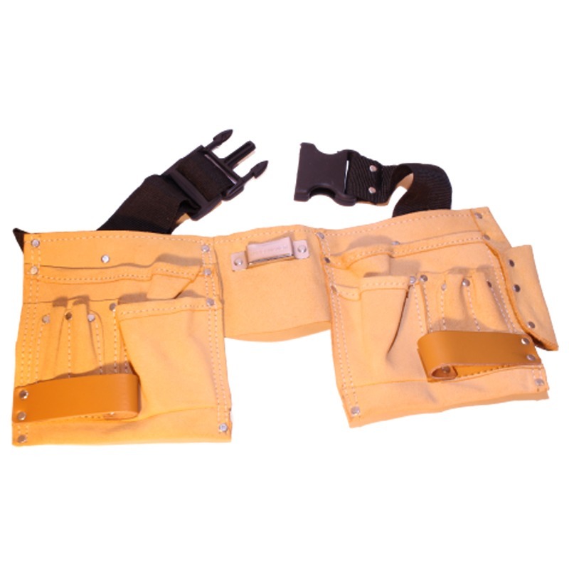 Pas monterski narzędziowy skórzany 11 kieszeni