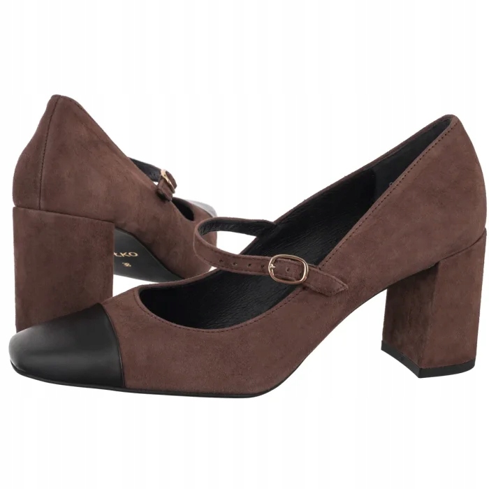 Dámské Kožené Lodičky Ryłko Hnědé 7Z202_A4 _3TW Brown