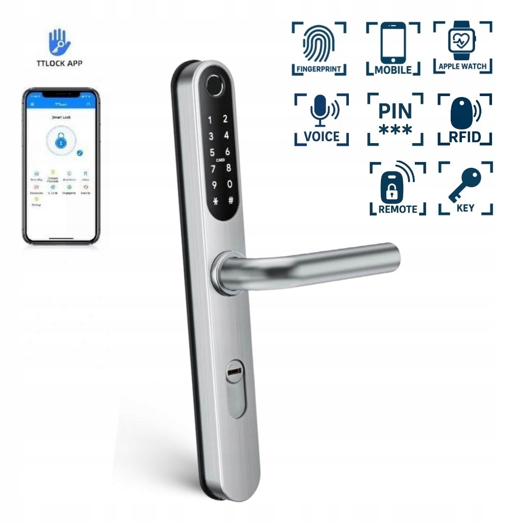 Klamka BOT Smart TTLock V1 72-92mm srebrny