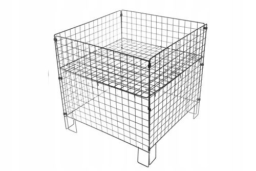 KOSZ WYPRZEDAŻOWY kosz wsypowy 40x40 srebrny - ocynkowany KOSZYK SKŁADANY
