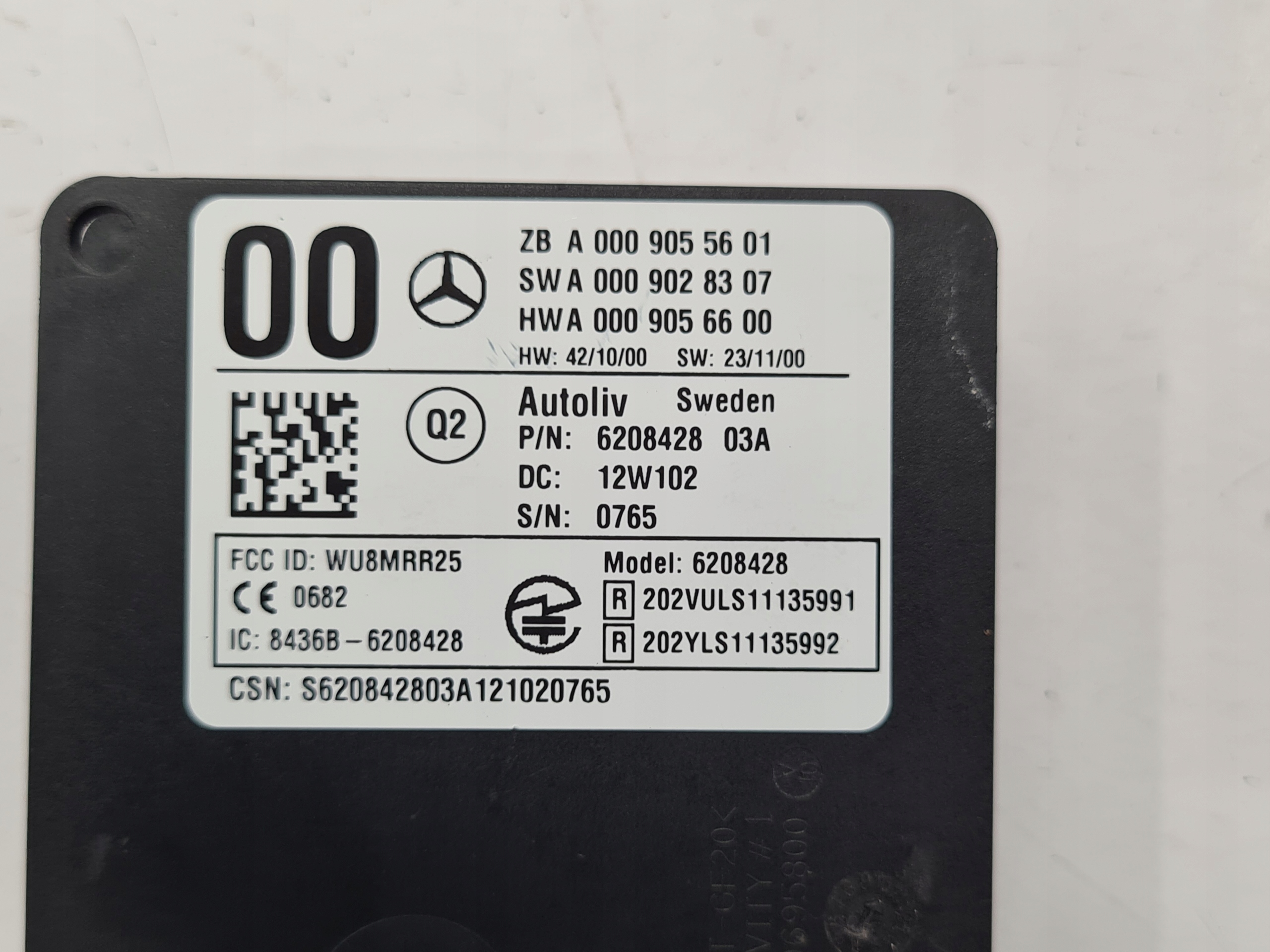 MERCEDES W246 радар-датчик A0009055601