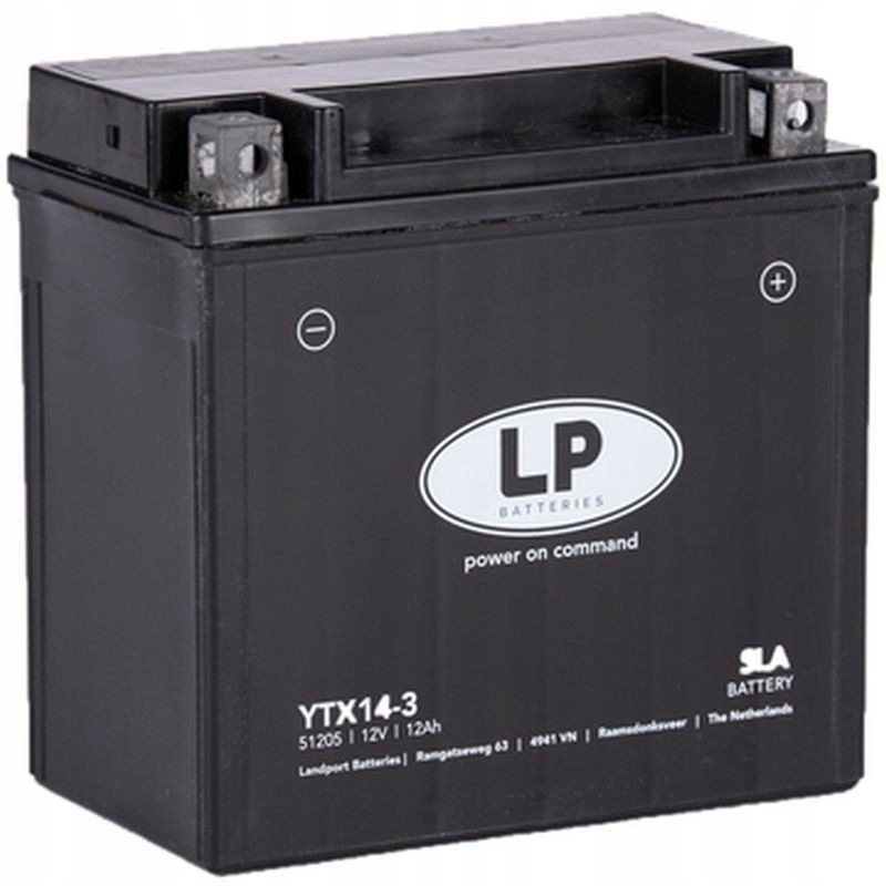 Landport Batéria YTX14-3 (ms LTX14-3) 12V 12AH (150X87X146MM) Sla Bezobs