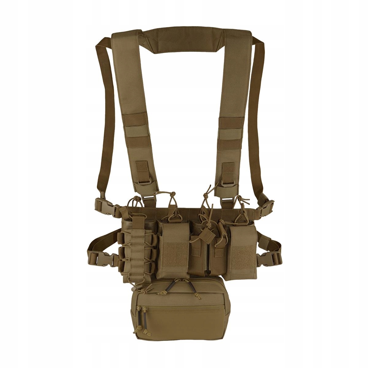 Taktická vesta Chest Rig Storm Cordura Coyote Camo – Modulární Molle