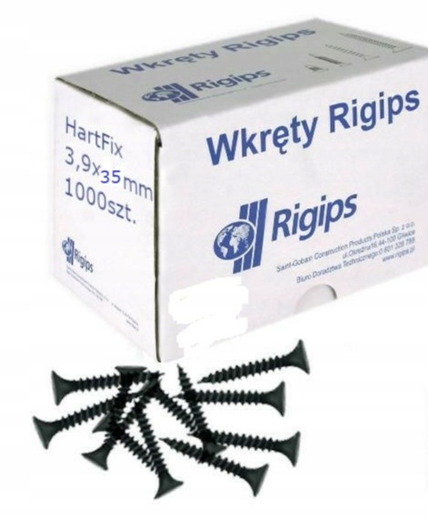 Wkręty HartFix 3,9x35mm opak.= 1000szt. Rigips