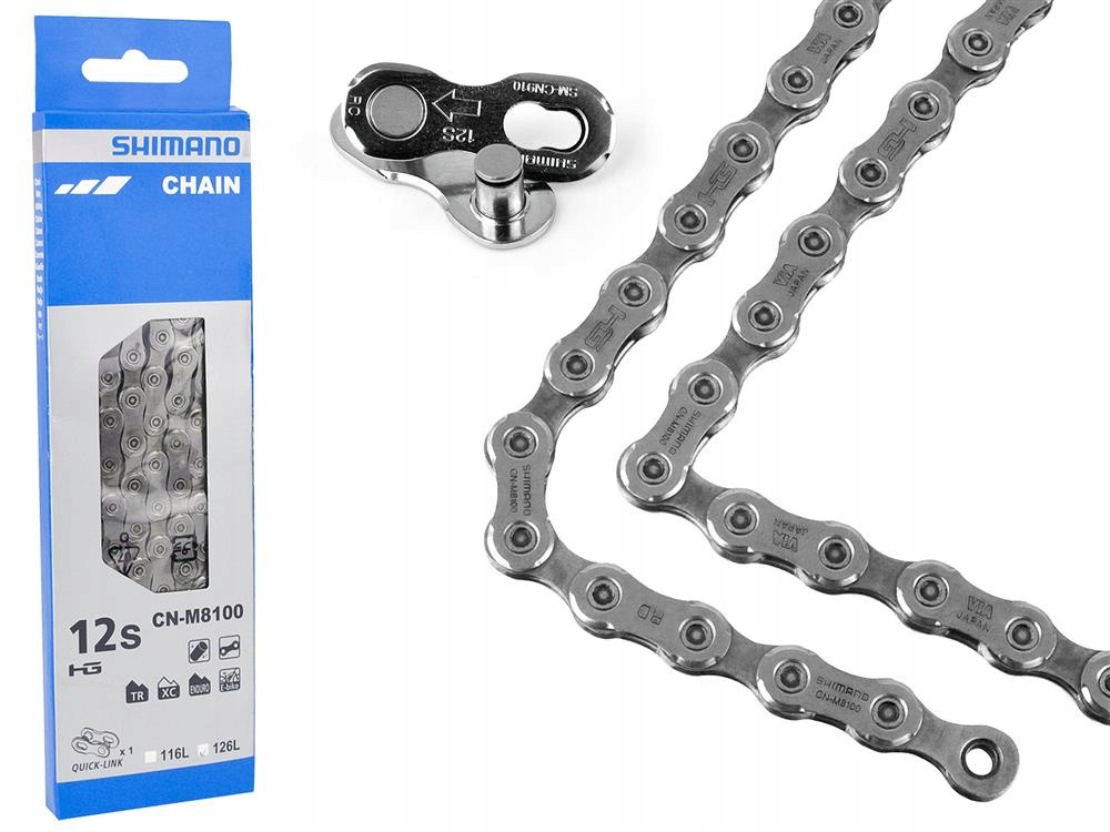 Řetěz na kolo Shimano Xt CN-M8100 12 řadový, 126 článků, se sponou