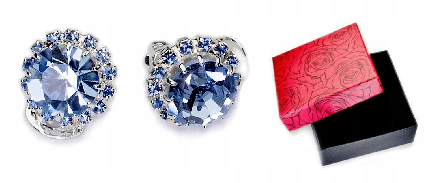 

Niebieskie Kryształy Klipsy Przy Uchu Jablonex