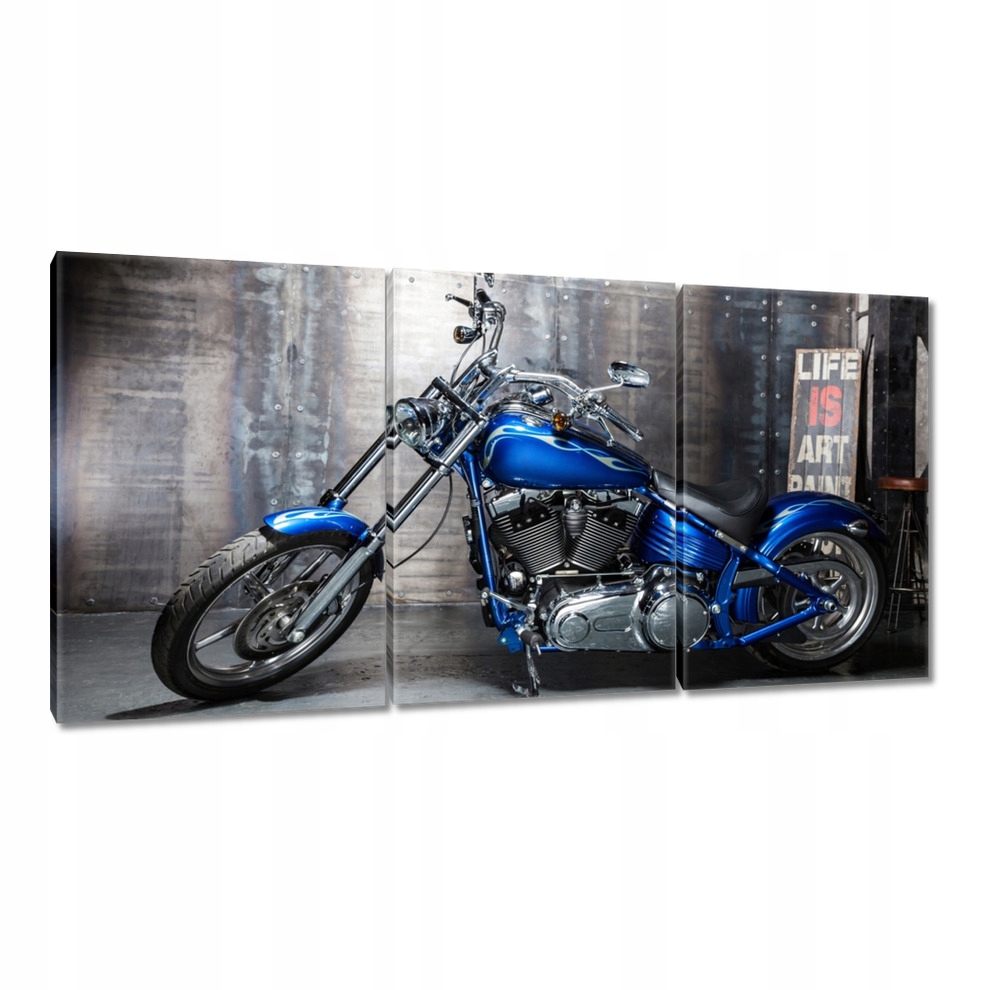 

Obrazy 120x60 Niebieski chopper Motor