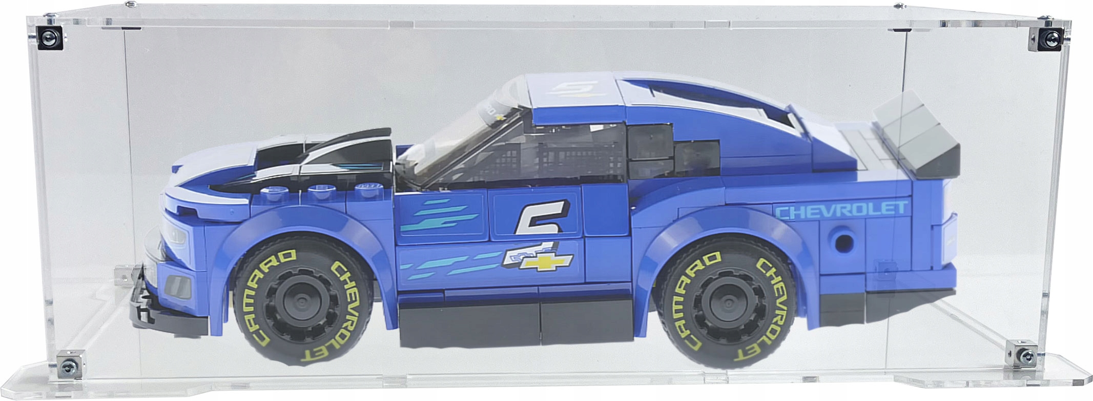 Vitrína s podstavcem Drewlandia pro sadu Lego 75891 Chevrolet Camaro ZL1