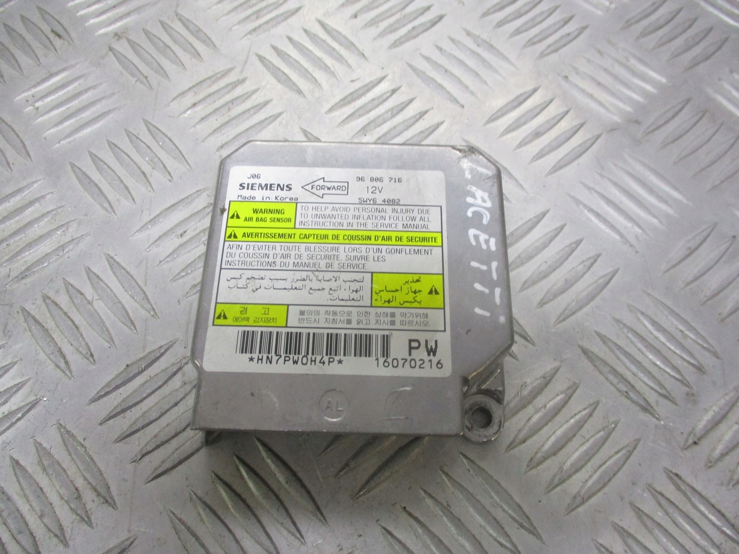 МОДУЛЬ ПОДУШКИ БЕЗОПАСНОСТИ CHEVROLET LACETTI 96806716