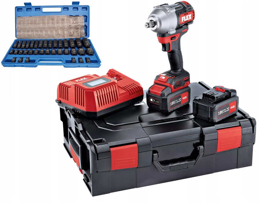 KLUCZ UDAROWY FLEX IW 1/2 750Nm 18,0-EC + NASADKI