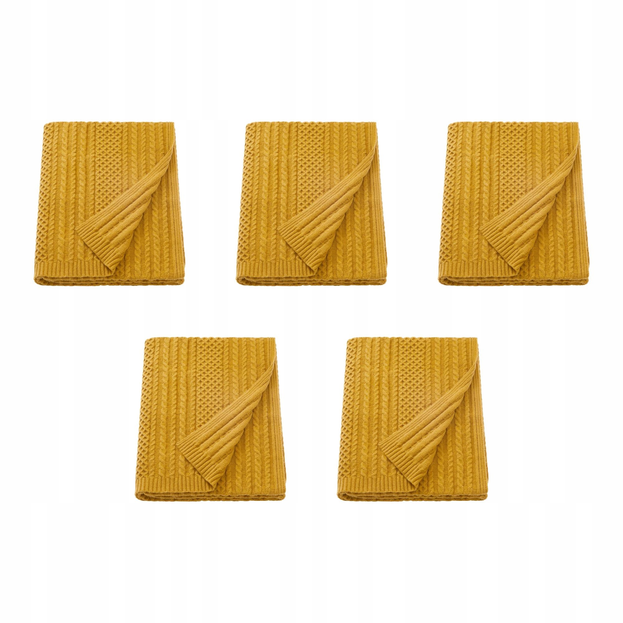 5 ks Sorbyskogen Pled žlutý 130 x 170 cm