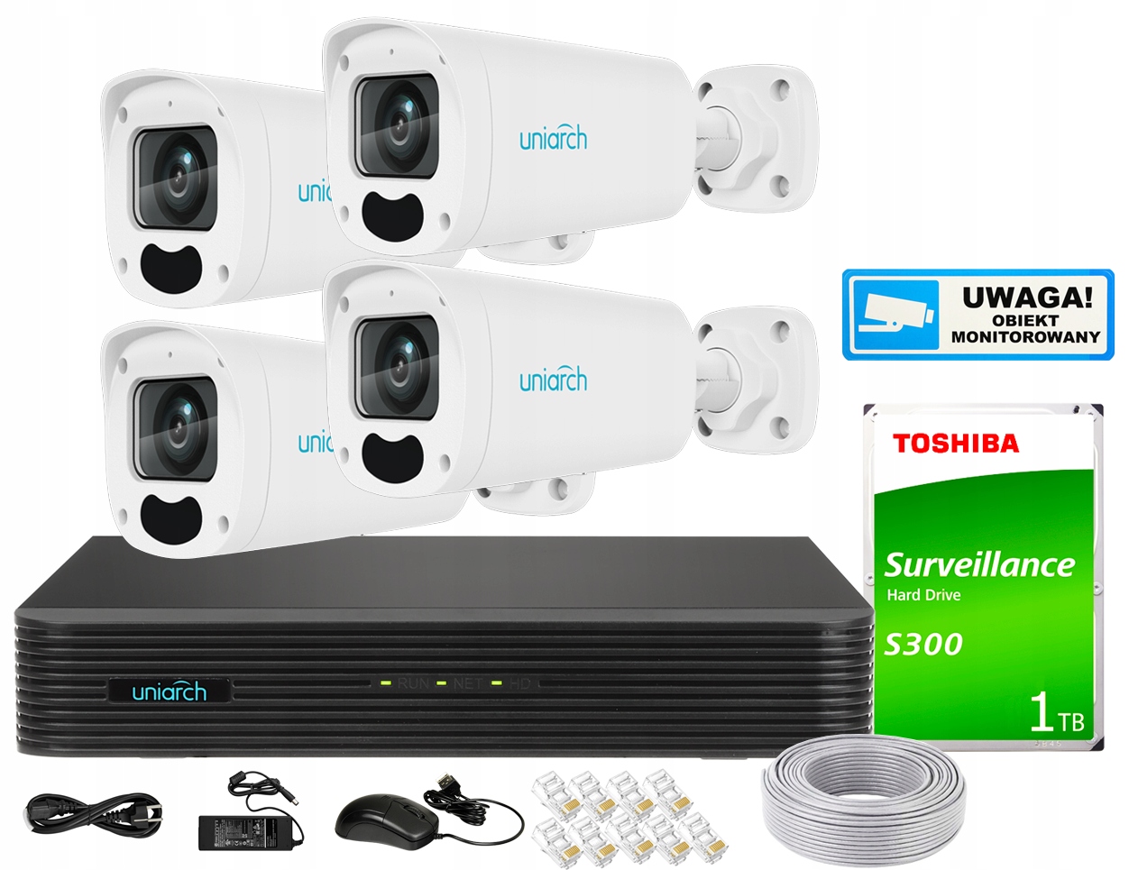 Zestaw do Monitoringu 4Mpx Mikrofon Motozoom IR50m