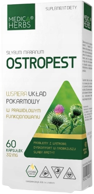 

Ostropest Plamisty Wątroba Medica herbs 60kapsułek