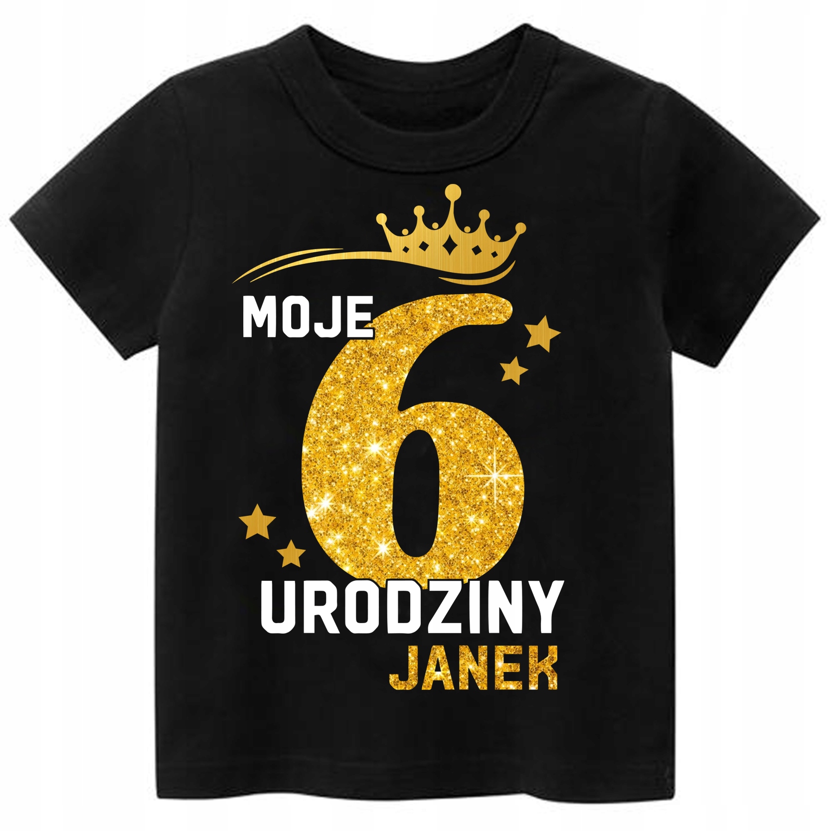 

Koszulka Urodziny Moje 6 Urodziny Brokat Imię 128