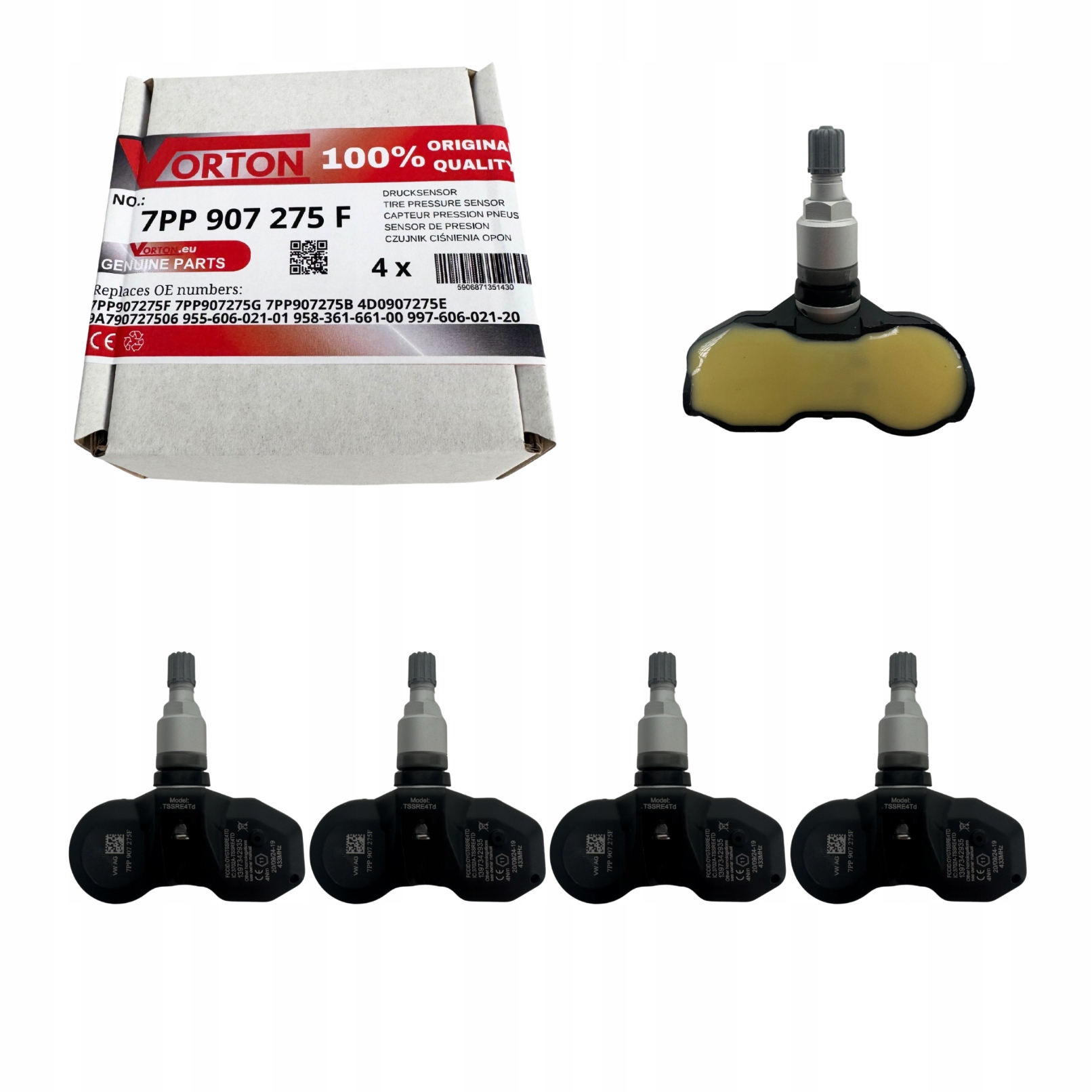 Snímače Tlaku Vzduchu Pneumatiky Kolesá Tpms Volkswagen Touareg Vw Phaeton