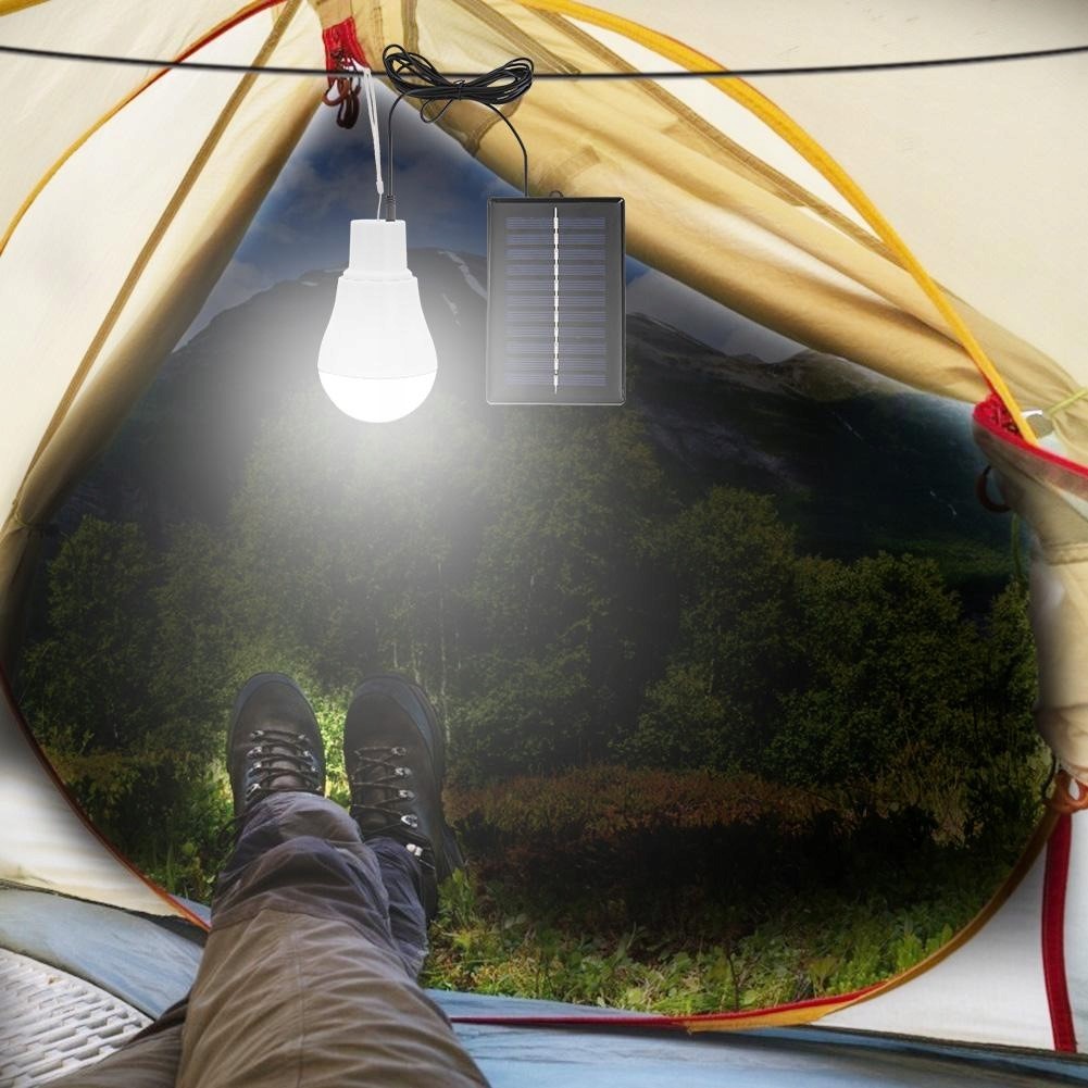 Żarówka led z panelem solarnym 10W 12 LED Rodzaj lampa wisząca