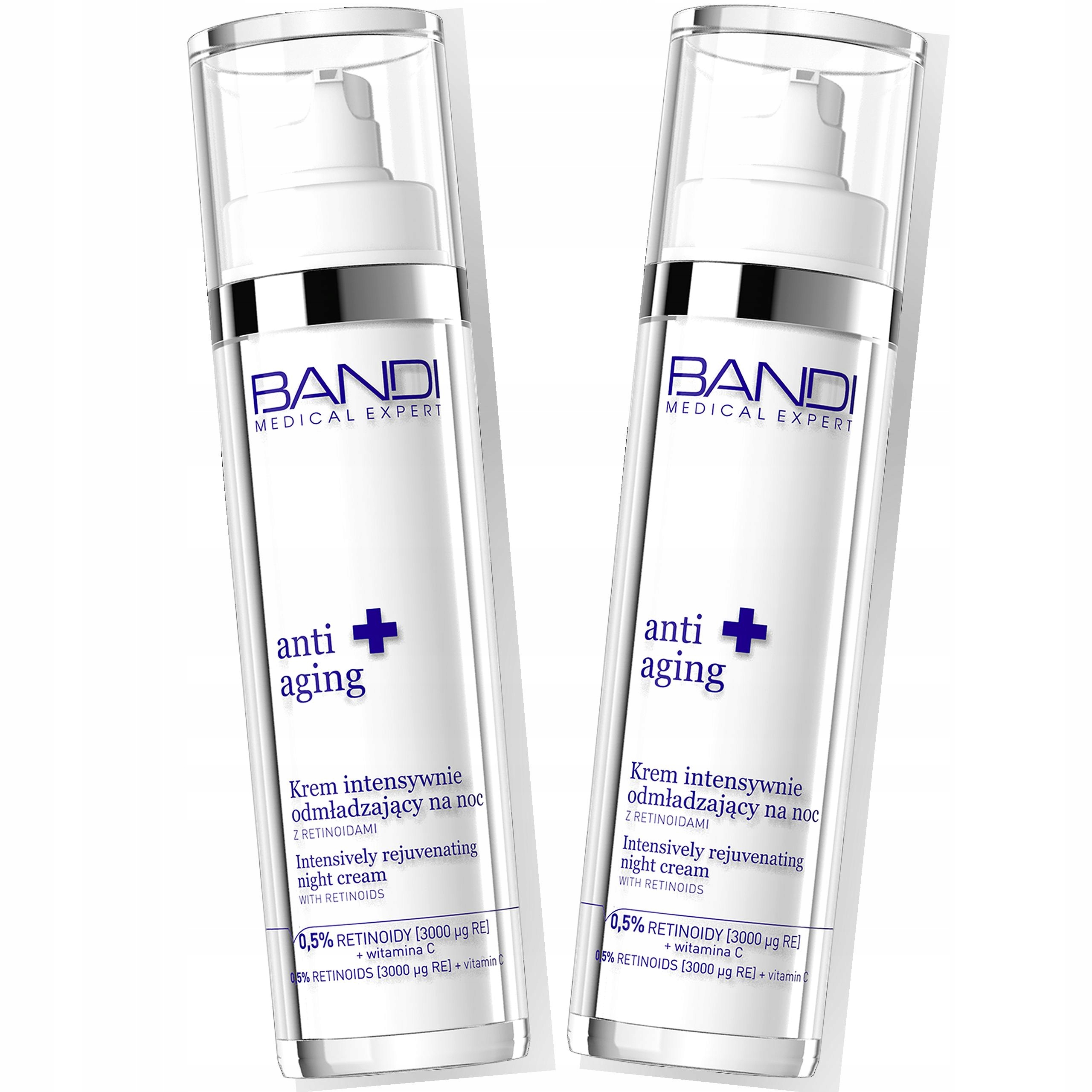 Odmładzający krem Bandi z retinoidami, Wit C, na noc