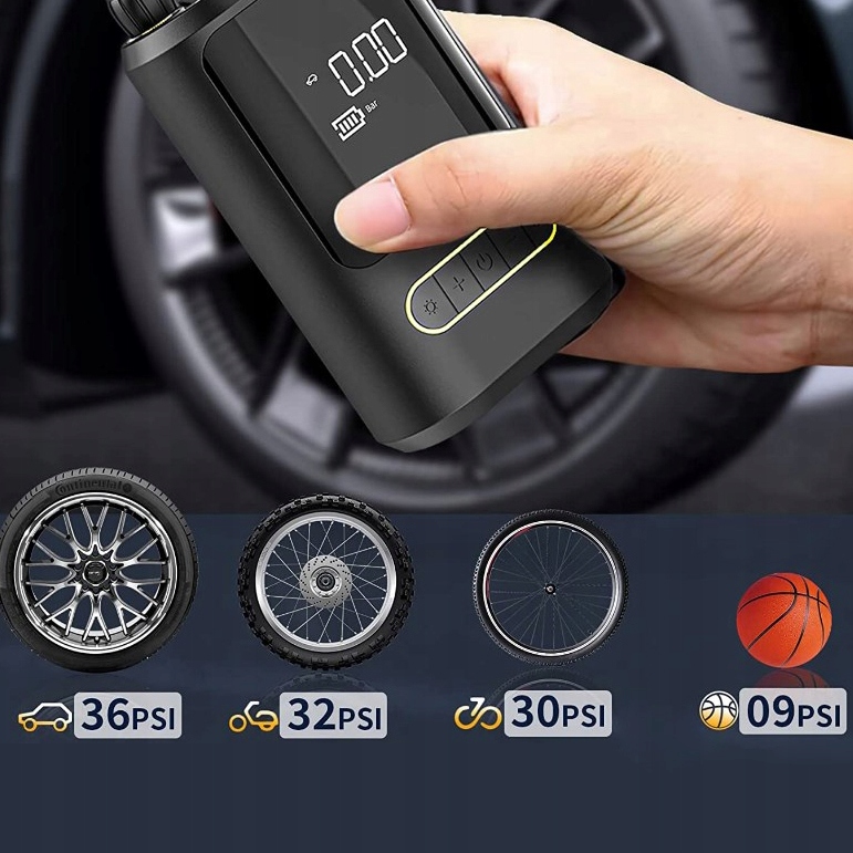 WIELOFUNKCYJNA NADMUCHIWANA POMPKA SAMOCHODOWA ELEKTRYCZNA LED 4000mA Kod producenta CRB0030ST5StarStorexhl