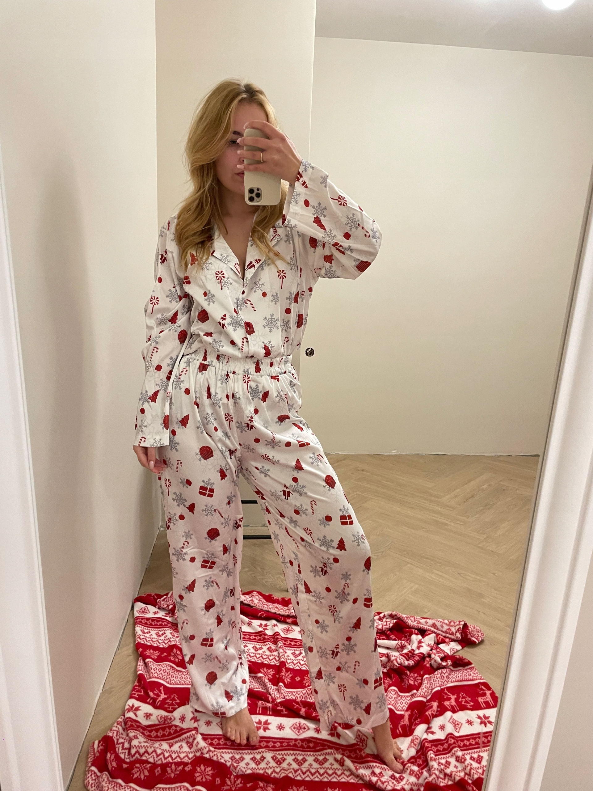 Pyžamo Košile Kalhoty Bílá S Píšťalkami Alruna M/L