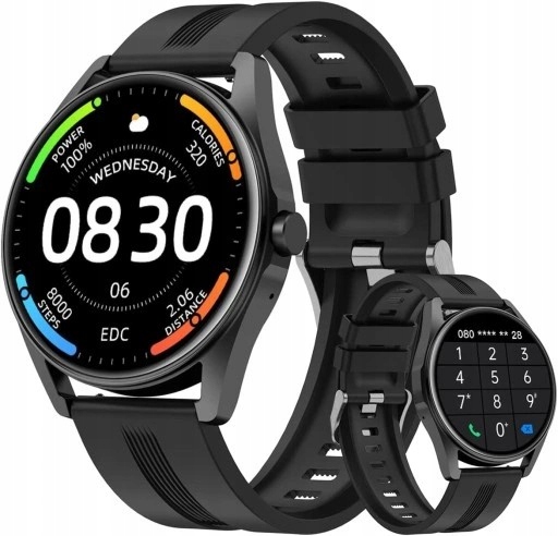 Smartwatch huakua okrągła Czarny