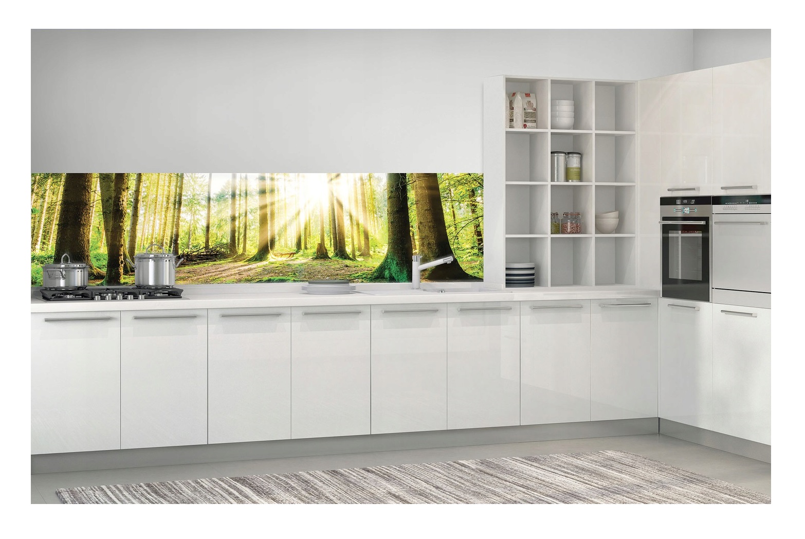 Omyvatelná Kuchyňská fototapeta Les 3D Laminát 250x60