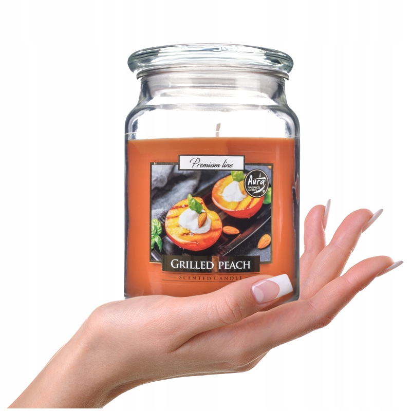 

Świeca zapachowa z wieczkiem duża Grilled Peach