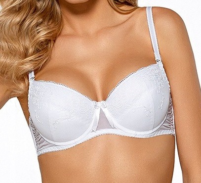 

Biustonosz push-up Olga Biały Nipplex wkładki 70 C