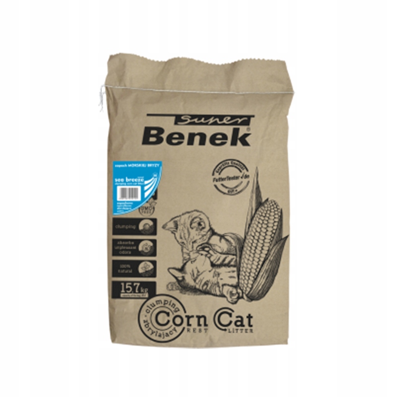 Żwirek dla kota Certech Benek Corn Cat Bryza Morska 25 L