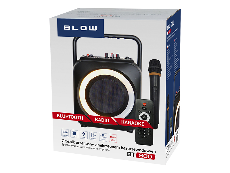 Głośnik Karaoke Bluetooth USB Radio FM mikrofon BP Model BT800