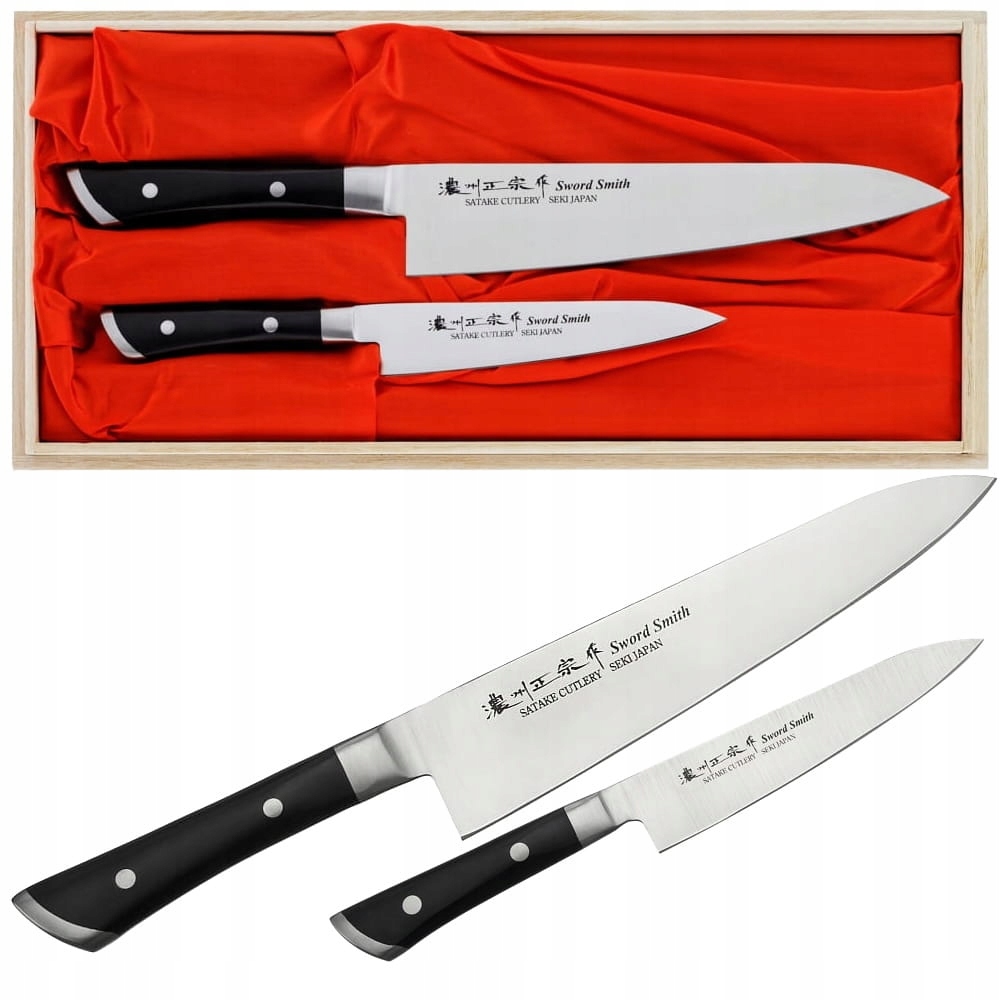 Satake Hiroki Japonský Sada 2 nožov Univerzálny 13 cm a šéfkuchára 21 cm