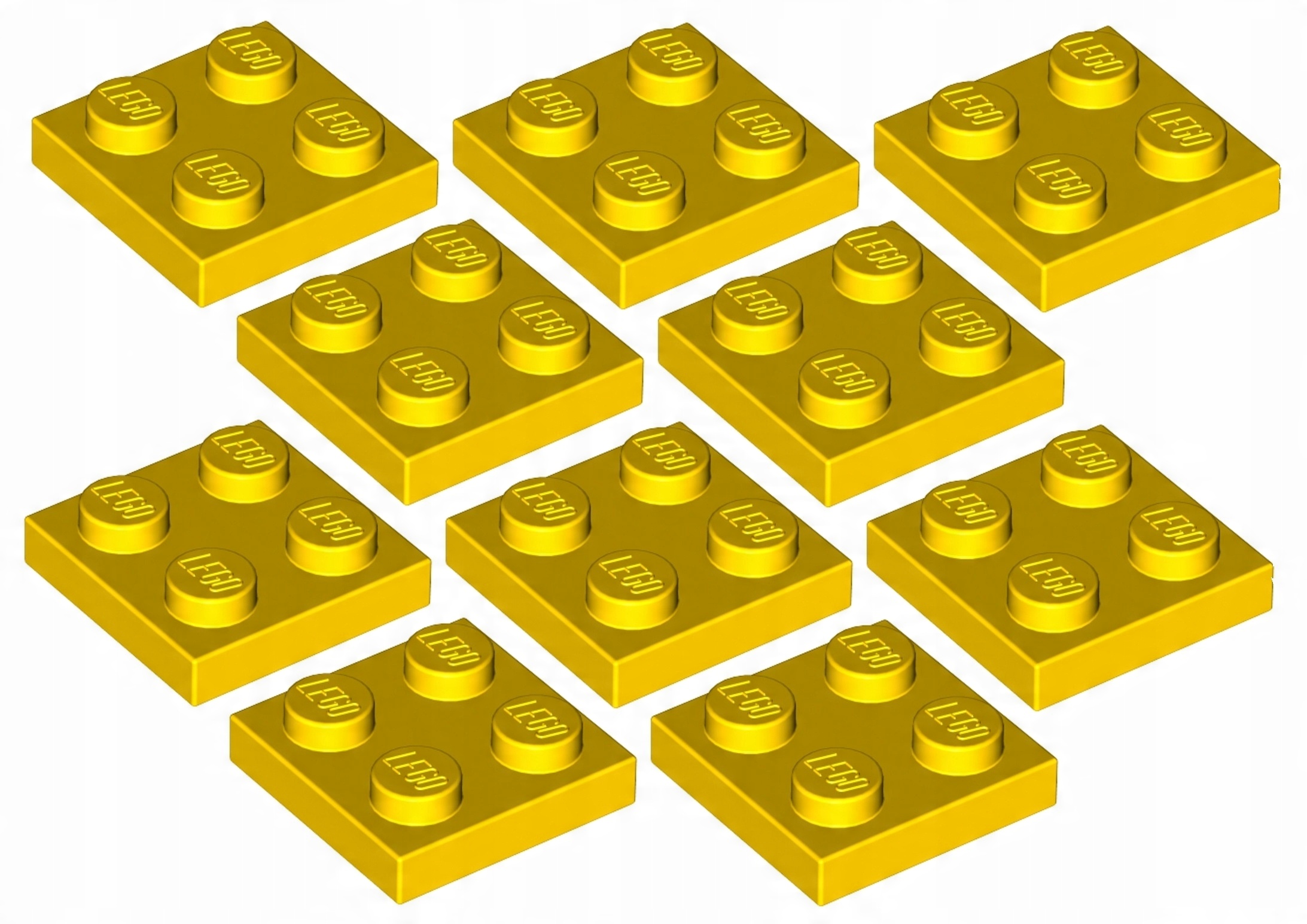 

Lego Płytka 2x2 Żółta/Yellow (3022/302224) 10szt
