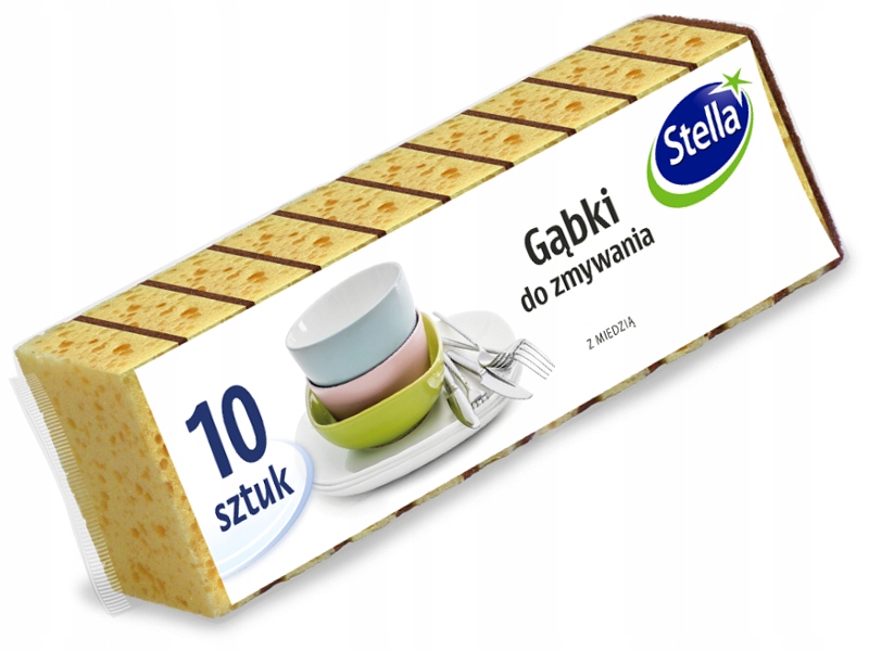 

Stella Gąbki Do Zmywania Z Miedzią Duże 10 Sztuk