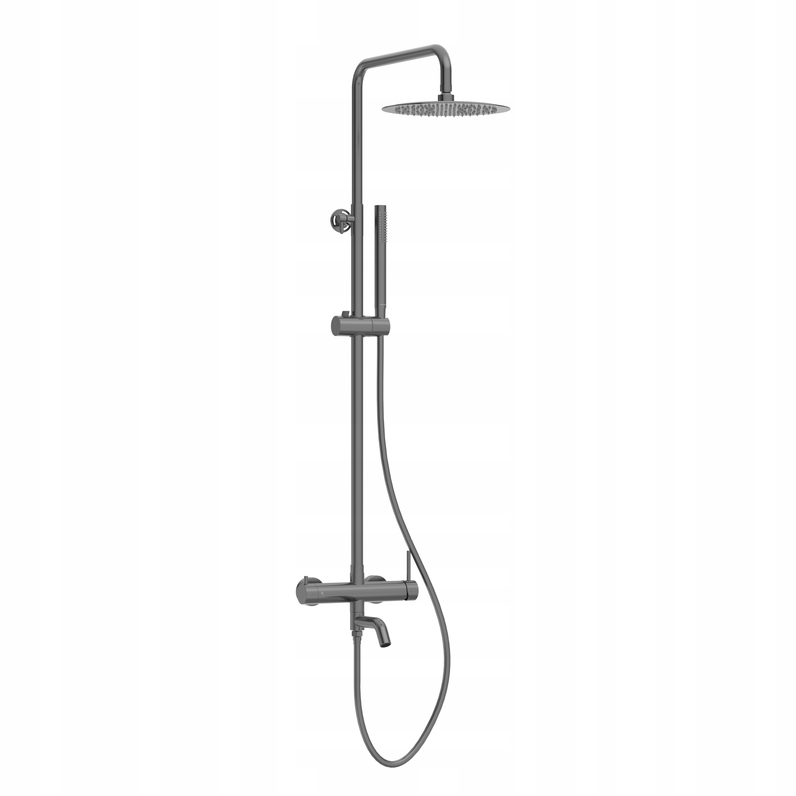 Sprchová Bateria Cascade Gun Metal Sprchová Súprava 3v1 Balneo