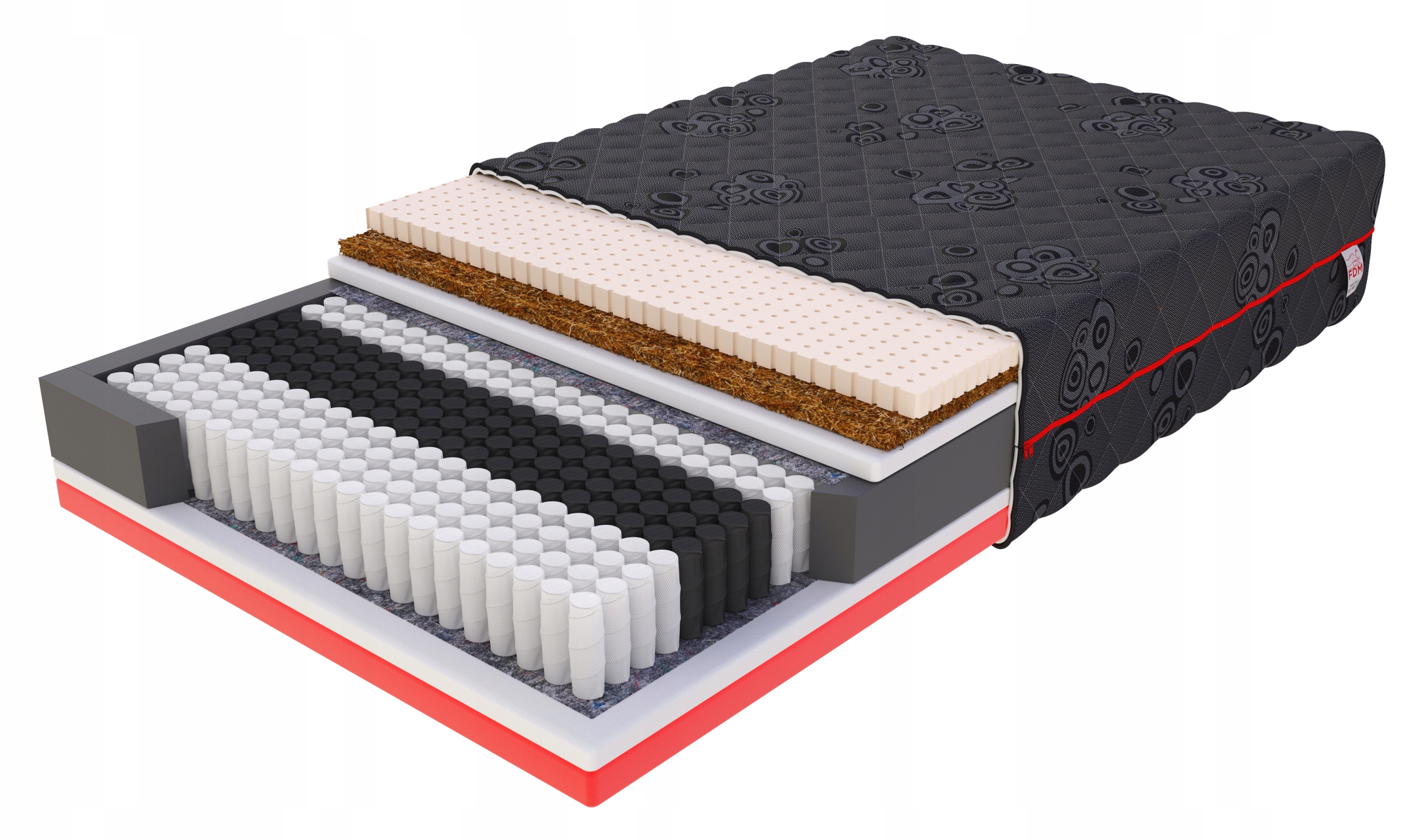 Materac 90x200 multipocket kokos visco Fdm Forza