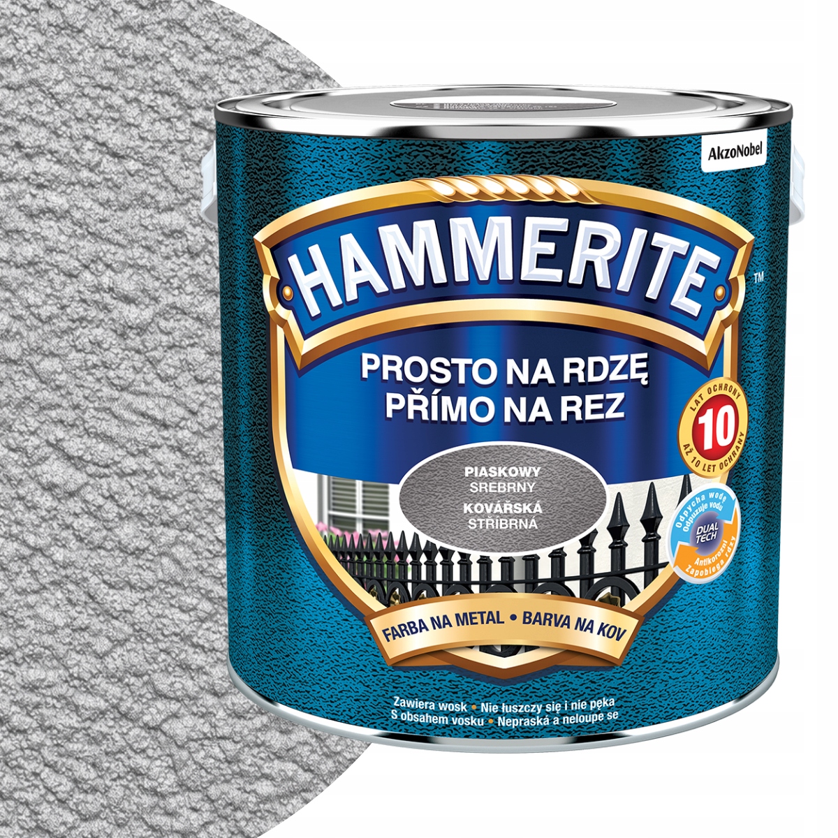 Hammerite Prosto na Rdzę 2,5L Piaskowy Srebrny