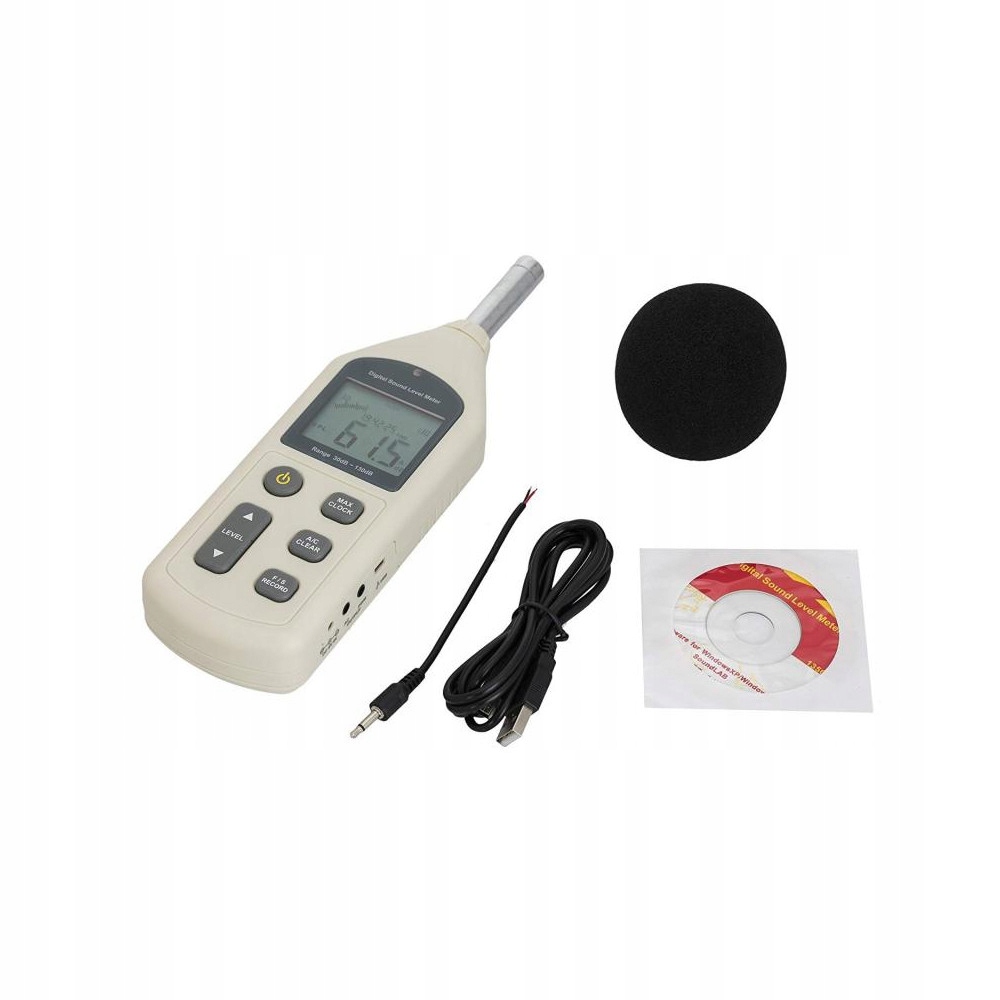 SONOMETR POZIOMU DŹWIĘKÓW BENETECH GM1356 USB Stan opakowania oryginalne