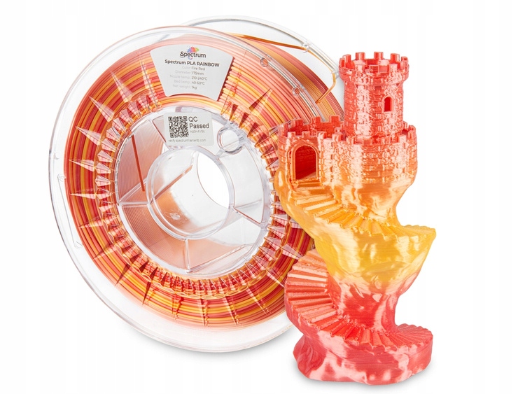 Filament Spectrum Pla Silk Rainbow 1,75mm Fire Red 1kg