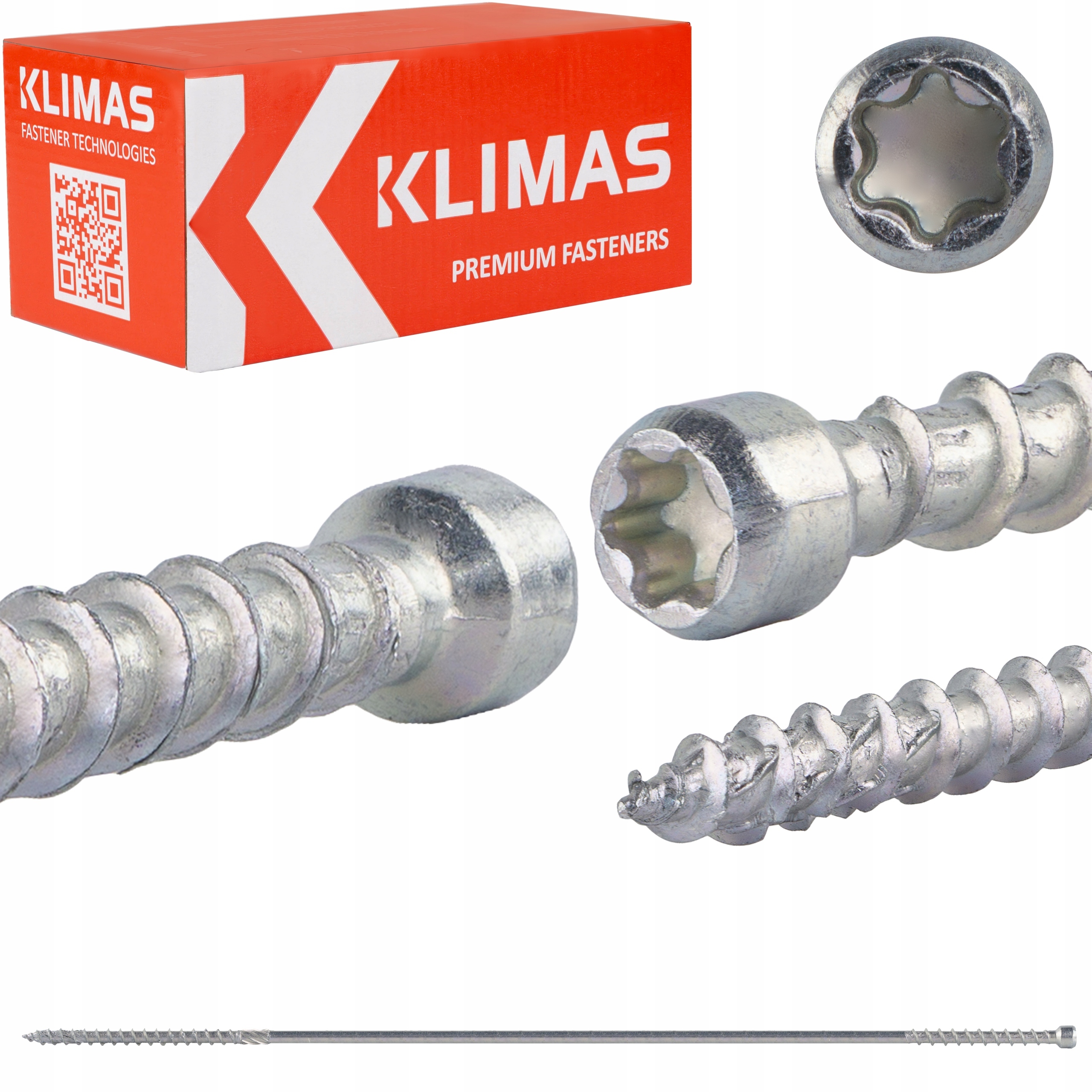 Skrutky na izoláciu proti škvrnám 8x472 mm 50 ks Torx Klimas Wkpc