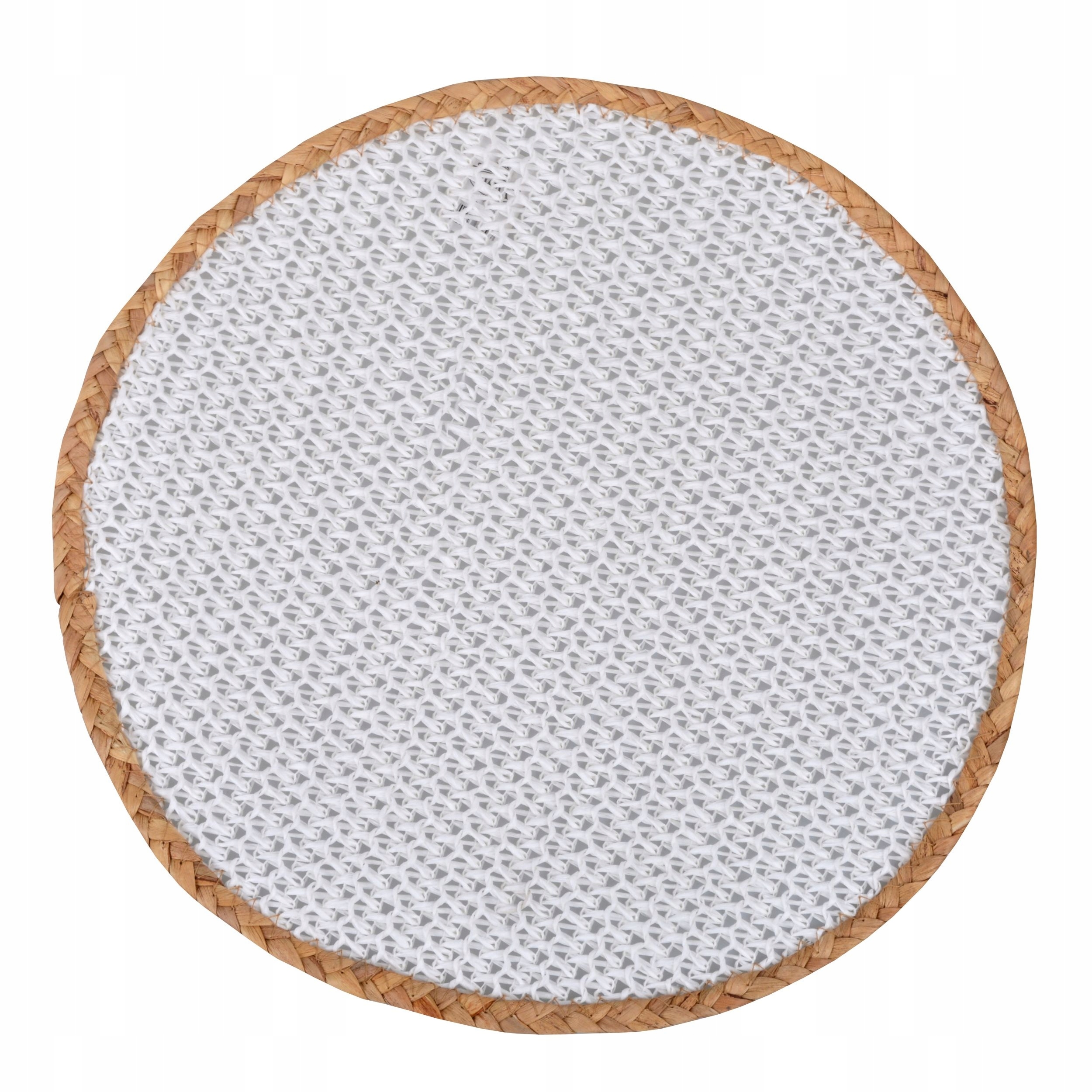 

Podkładka na stół biała mata jutowa okrągła 38 cm